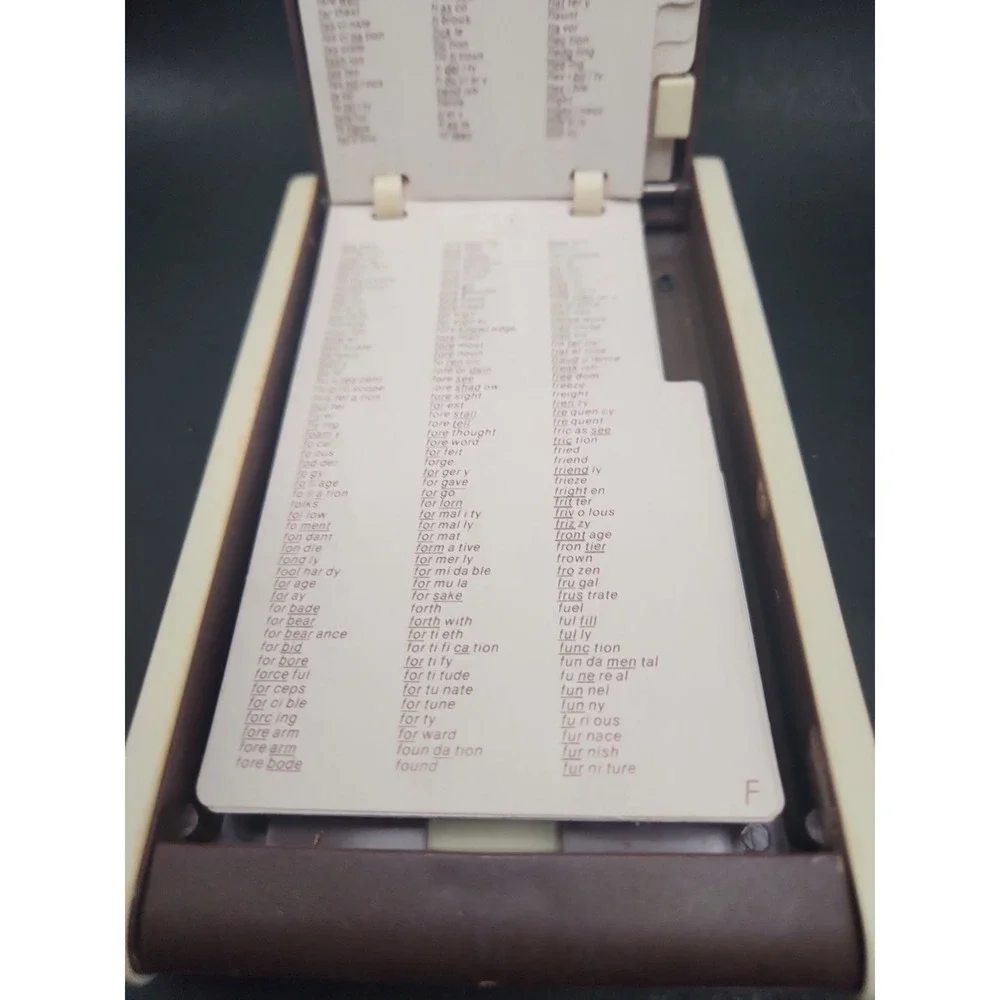 Vintage 1970s  Speedy Speller Retro Mechanical Desktop Word Finder Spell Checker